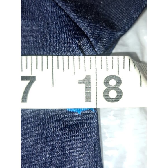 Nicklaus Boys Preppy Eco Choice Golf Polo Shirt| Large Navy Blue Mini Fish Print - Picture 4 of 5